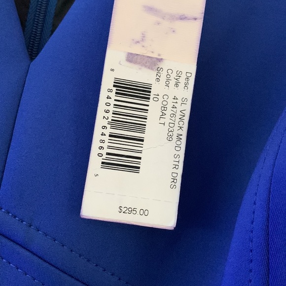 NWT Rebecca Taylor V-Neck Blue Dress - Picture 3 of 5